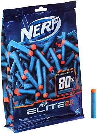 nerf elite 20 dart refill 80 darts compatible with all nerf blasters kids outdoor games