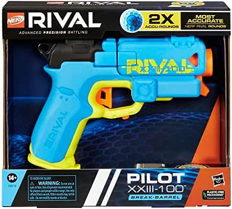 nerf rival pilot xxiii 100 blaster with 2 rounds for outdoor games ages 14 and up